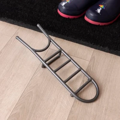 Image of CHARLES BENTLEY Charnwood, Boot Removal, Iron Jack, Indoor, Outdoor Use, 300g, Dark Grey, Freestanding, For Boots, Wellies, Wellingtons, Garden, Durable, Hands Free, Rustic (34.5x11.5x5.5cm)