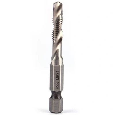 Image of Hexagonal Shank Drill Bits Tap M6 HSS 1/4 Inch for Metric