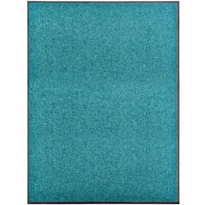 Image of vidaXL Doormat Washable Cyan 90x120 cm