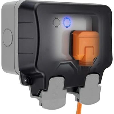 Image of BG Smart! Weatherproof Outdoor Switched Double Socket Polycarbonate (PC)