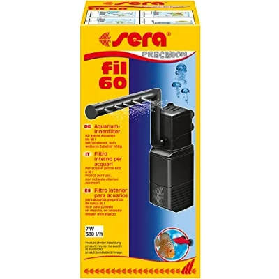 Image of Sera Fil 60 06843 Internal Aquarium Filter, 380 l/h for aquariums up to liters, with Modular Structure Filter (with Sponge and Active Carbon)