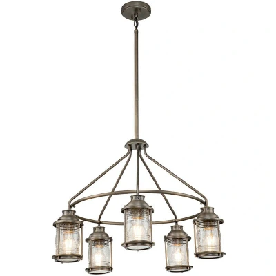 Image of Kichler Ashland Bay Outdoor Pendant Ceiling Light Burnished Bronze, IP44