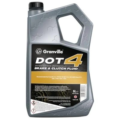 Image of Granville Brake Fluid DOT 4 5L Heavy Duty Synthetic High Performance Oil for Modern Vehicles with ABS Boiling Point Premium