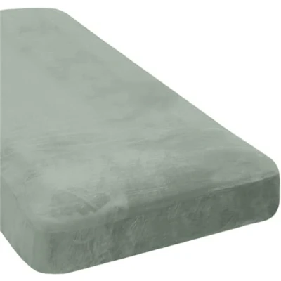 Image of LINGKY Sofa Seat Cushion Cover, Slipcovers Stretch Velvet, Universal Non Slip Couch Covers Replacement for Individual Furniture Protector (Sage Green,Chaise Cover)