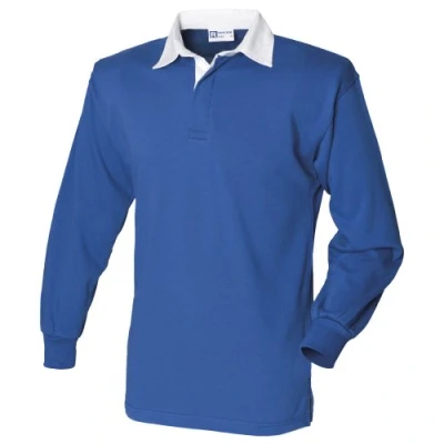 Image of Front Row Men&#039;s Polo Shirt blue Royal Blue/White X Large