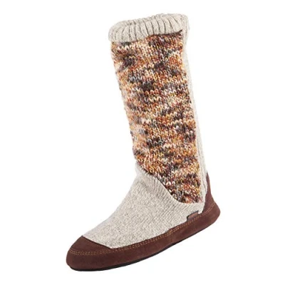 Image of Acorn Women&#039;s Slouch Boot Slipper, Sunset Cable Knit, 4.5/5.5 UK