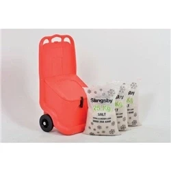Image of Mobile Salt and Grit Bin Kit Red 75L with White De icing 418884