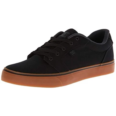 Image of DC Men&#039;s Anvil TX Skate Shoe, Black/Gum, 13 UK
