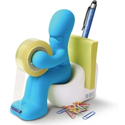 Image of The Butt Tape Dispenser Funny and Unusual Gift for Men, Women, Your Boss, Colleague or Birthday Hilarious Novelty Stationery Set Desk Organiser