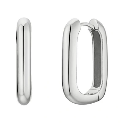 Image of NOELANI hoop earrings 925 sterling silver ladies earrings, 2.1 cm, silver, Comes in jewelry gift box, 2031603
