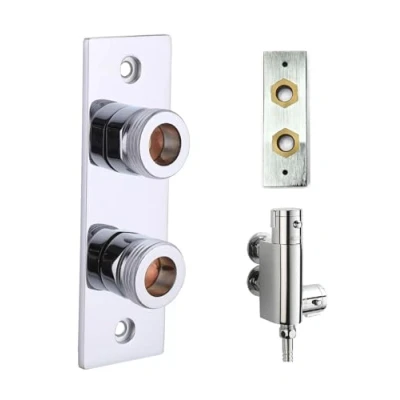 Image of TC Mini Douche Shattaf Shower Valve Front Fix Easy Fixing Plate Bracket Chrome