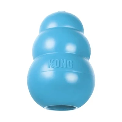Image of KONG Puppy Toy Natural Teething Rubber Fun to Chew, Chase &amp; Fetch Blue/Pink For Medium Puppies