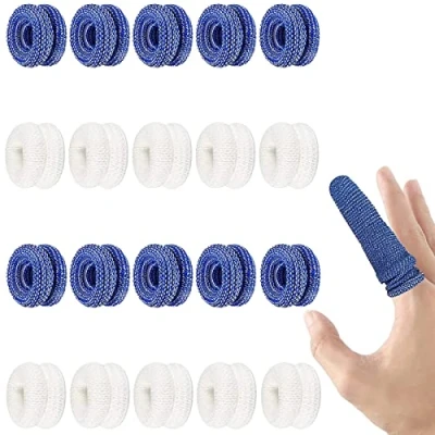 Image of Finger Bandage First Aid Cot Protectors Tubular Dressings Cots for Sprains Swelling 20pcs