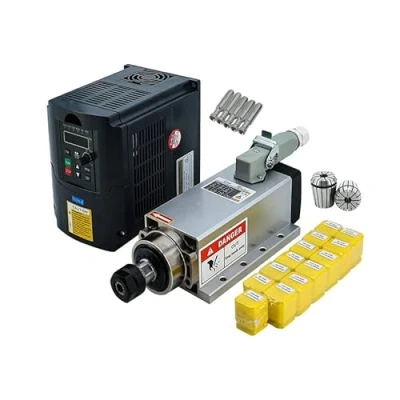 Image of CNC spindle motor 2.2KW 2200w 220v 400hz 24000rpm air cooled with VFD +13 pliers ER20 PCS (1 13mm)