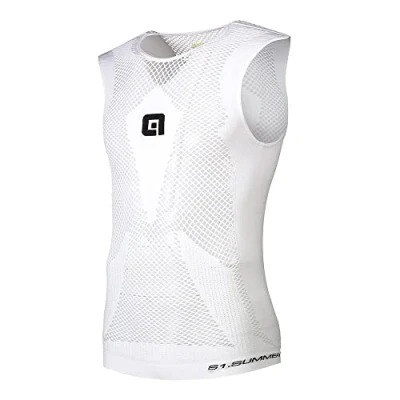 Image of Alé Cycling Unisex S1 Summer Mesh Intimo Sleeveless Base Layer, White, L/XL
