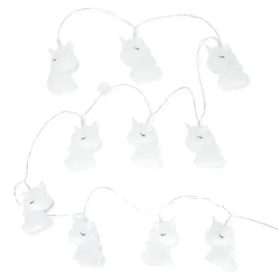 Image of Set of 10 Battery Powered Unicorn Fairy String Lights, Decoration Lights for Kids Bedroom