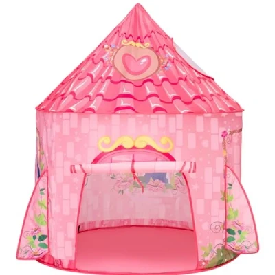 Image of JOYIN Pink Princess Castle Play Tent,Girls Tent Kids Pop Up Childrens Indoor or Outdoor Garden Playhouse,Girls Tents Wendy House