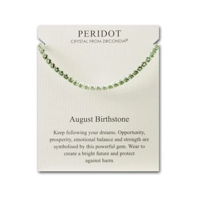 Image of Philip Jones August Birthstone Friendship Bracelet with Peridot Zircondia® Crystals