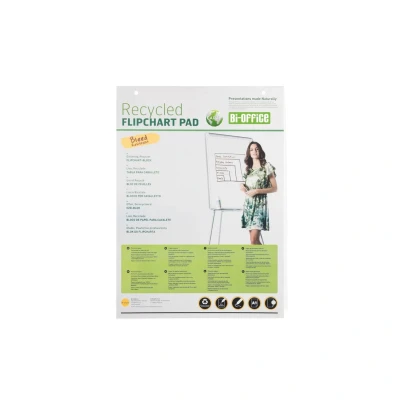 Image of Bi Office Earth Plain Flipchart Pad A1 40 Sheet (5 Pack)