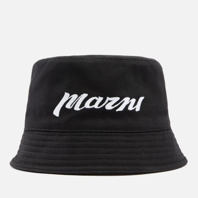 Image of Marni Logo Cotton Twill Bucket Hat M