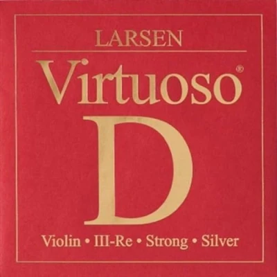 Image of Larsen violin strings Virtuoso D silver, multi filament nylon strong