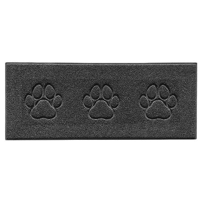 Image of Nicoman Paw Embossed Shape Door Mat Dirt Trapper PVC Spaghetti Washable Quick Drying Barrier Doormat Dark Grey (Drainage Open Back) Runner (150x60cm)
