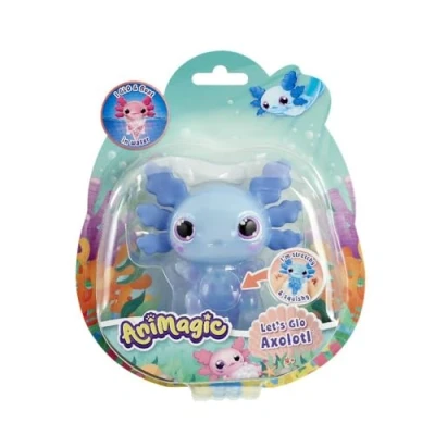 Image of Goliath Animagic Let&#039;s Glo Axolotl Floating Fish Glow in Water Random Assortment between Pink and Blue, Large, Azure, 9503004990