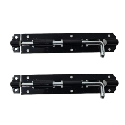 Image of fiXte Straight Tower Bolt Black 6&quot; Great to Increase Security on Garden Gates, Shed Doors, Internal and External Doors. Fixings Included. (2)
