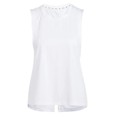 Image of adidas Women&#039;s Studio Tank Top, White/Grey Two, XS