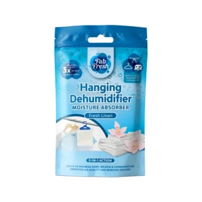 Image of Dehumidifier for Home Damp Kitchen Wardrobe Office Caravan Garage Bathroom Basement Air Purifier (Hanging Fresh Linen Scent 220g, 3 Pack)