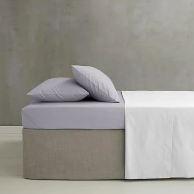 Image of Catherine Lansfield Non Iron Percale Polycotton Double Fitted Sheet Lilac