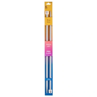 Image of Pony P33668 Single Ended Classic Knitting Pins, Multi Colour, 9mm