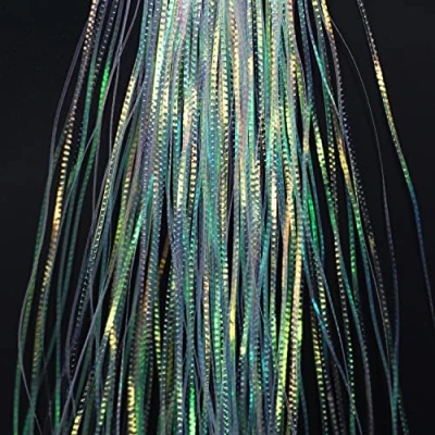 Image of Tigofly 5 packs/lot Lateral Scale 1mm width Crimped Flashabou Tinsel Pike Bass Fresh&amp;Saltwater Streamers Fly Tying Materials