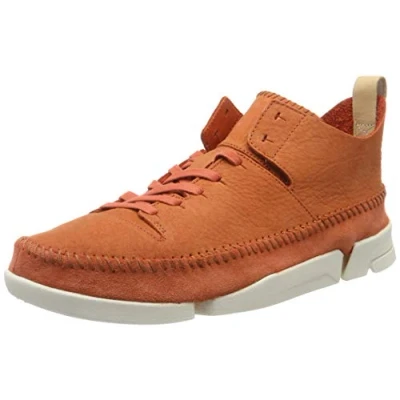 Image of Clarks Originals Men&#039;s Trigenic Flex Sneaker, Brown Orange Nubuck Nubuck, 7 UK