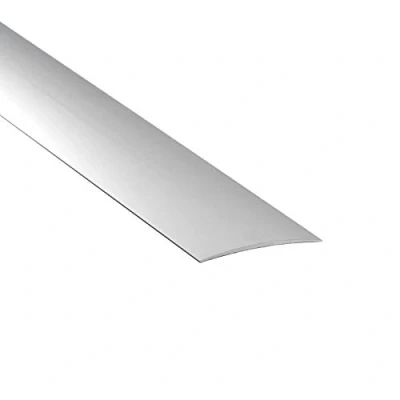 Image of Self Adhesive Aluminium Threshold Strip 80mm x 1M Door Floor Trim Transition LPOSK TMW Profiles (Silver)