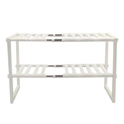 Image of Trintion Under Sink Shelf 50cm to 70cm Adjustable Kitchen Rack Organizer Expandable Storage Tidy Unit for Shelving