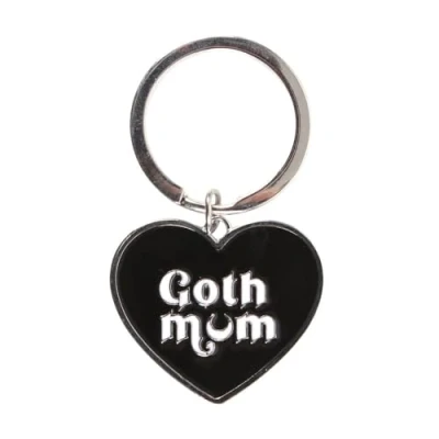 Image of Something Different Wholesale Gothic Mother Keychain Alternative Parent Gift Dark Style Mum Keyring Spooky Mama Key Holder Witchy Bag Charm
