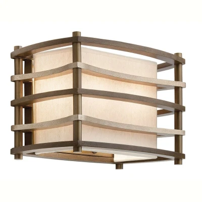 Image of Moxie 2 Light Indoor Wall Bronze, Beige, E14