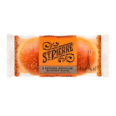 Image of St Pierre 4 Seeded Brioche Burger Buns x Case of 9