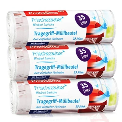 Image of Gut &amp; Günstig trgegriff bin liners, 25 L (30 pieces), pack of 3, tear resistant and liquid tight, (3 x 30 pieces)