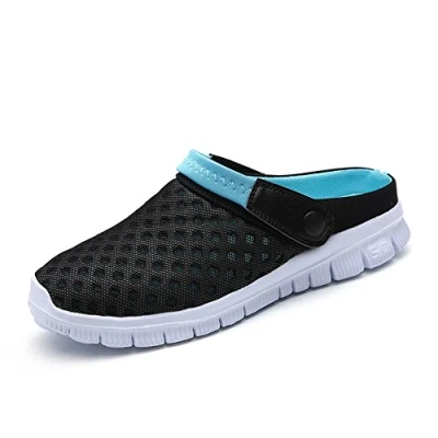 Image of FOBEY Men Women Slip On Breathable Mesh Shoes Couples Sport Sandals Flip Flop, 5 UK, Blue
