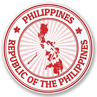 Image of 2 x Philippines Vinyl Sticker Decal Travel Luggage Tag Bike Flag Laptop #4730 (10cm 10cm)