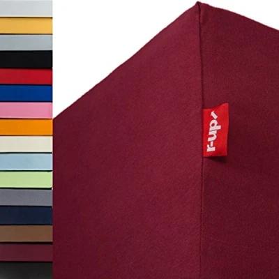 Image of r up “Passt Fitted sheet 140 x 200 160 to 35 cm height, many colours, 100% cotton, 130 g/m², Oeko Tex, stress free, also for high mattresses (apricot)