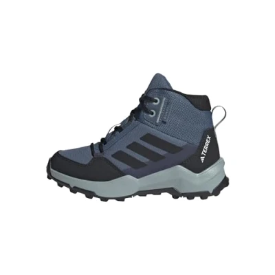 Image of adidas Terrex AX4R MID RAIN.RDY Hiking Shoes, Wonder Steel/core Black/Magic Grey, 11.5 UK Child