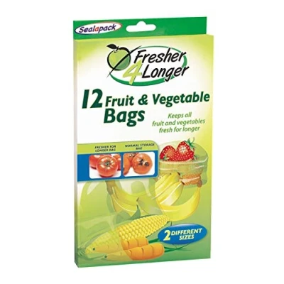 Image of Sealapack Fresh For longer Fruit &amp; Veg Bags 12 Pk, Green
