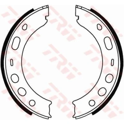Image of 92835209700, 92835209710, 92835209711, 97035299302, 98635209501 Handbrake Shoes TRW GS8706 PORSCHE: Boxster, 944 Coupe, Boxster