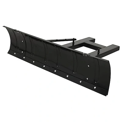 Image of vidaXL Snow Plough for Forklifts Black, Robust Powder coated Steel, Rubber, Adjustable Angles, Easy Installation, Optimal Cleaning