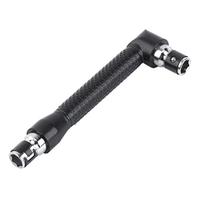 Image of Akozon Hex Socket Wrench L Shape, 1/4 Inch Double Head Torque for Screwdriver Bits Hand Tool