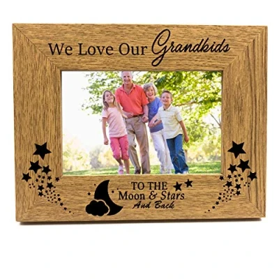 Image of ukgiftstoreonline We Love Our Grandchildren Wooden Photo Frame Gift (8 x 10 Inch)
