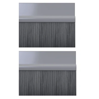 Image of STORMGUARD 02AM0031000GR BDS Self Adhesive Bottom of The Door Brush Draught Seal, Grey, 1 m, Set 2 Piece
